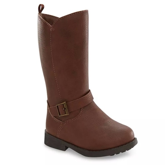 NWT OshKosh B’gosh Brown Fashion Knee High Boots, Size 9T - Picture 2 of 3